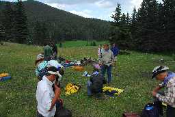 Ranger training at Bonita Cow Camp (rangers are in pink & blue jackets)